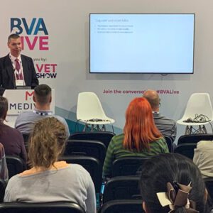 Alasdair Hotston Moore speaking at BVA