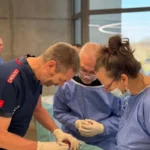 Alasdair Hotston-Moore wet lab teaching in Albania 2025